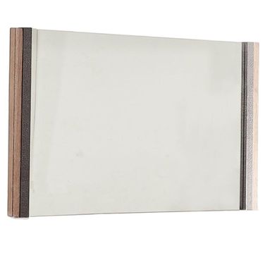 Homeroots Natural Veneer Metal Mirror 372099