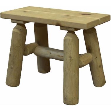 Homeroots Natural Wood End Bench Pair 370291
