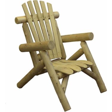 Homeroots Natural Wood Lounge Chair 370285