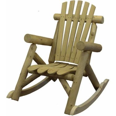 Homeroots Natural Wood Rocking Chair 370284