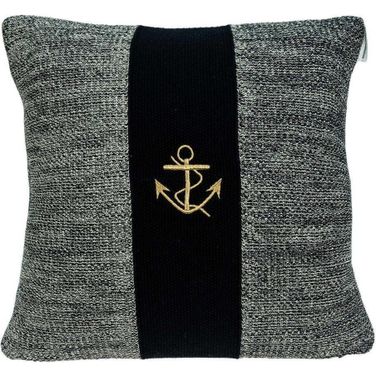 Homeroots Nautical Blue Cotton Pillow Cover With Poly Insert