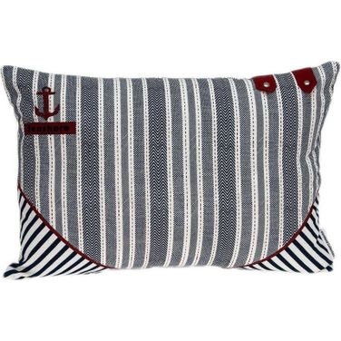 Homeroots Nautical Blue Pillow Cover With Poly Insert 334037