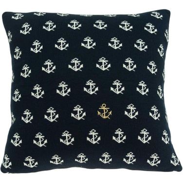 Homeroots Nautical Blue Pillow Cover With Poly Insert 334055