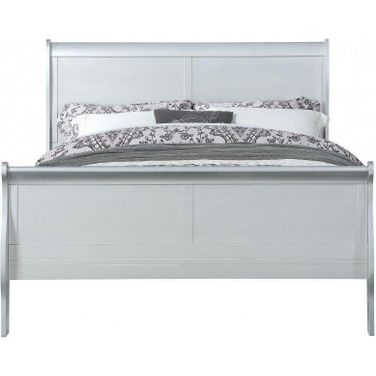 Homeroots Platinum Wood King Bed