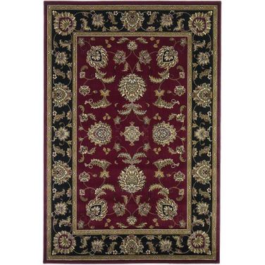 Polypropylene Red And Black Area Rug - 9' x 13'