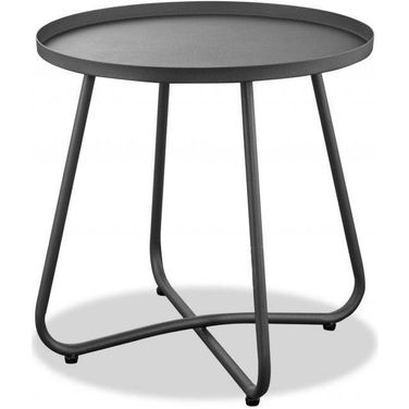 Homeroots Powder Aluminum Side Table 372278