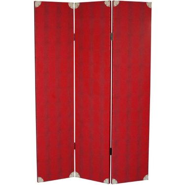 Homeroots Red Wood Screen 274691