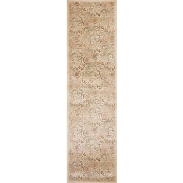 Runner Polypropylene Ivory Florence Area Rug - 7'