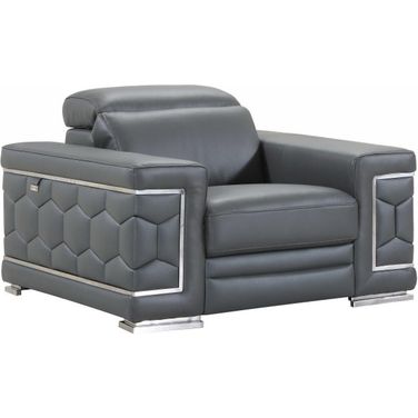 Homeroots Sturdy Dark Gray Chair