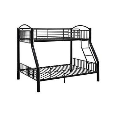 Homeroots Twin Over Full Black Bunk Bed 286161