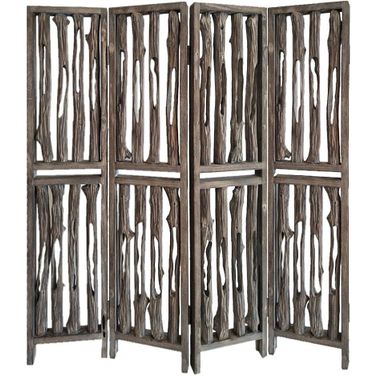 Homeroots Weathered Brown Wood Wrightwood Screen 342774