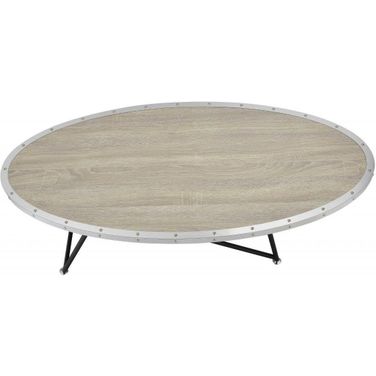 Homeroots Weathered Gray Oak Particle Board Coffee Table