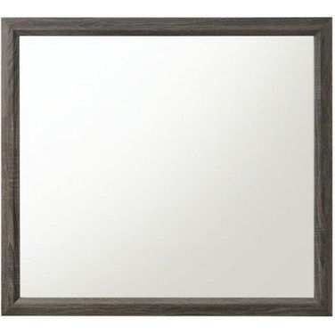 Homeroots Weathered Gray Paper Veneer Mirror