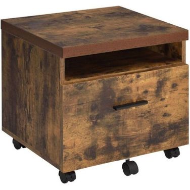 Homeroots Weathered Oak File Cabinet