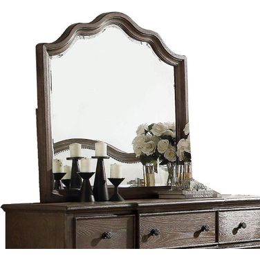 Homeroots Weathered Oak Mirror