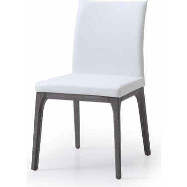 Homeroots White Faux Leather And Metal Dining Chair 370659