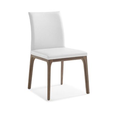 Homeroots White Faux Leather And Metal Dining Chair 370662