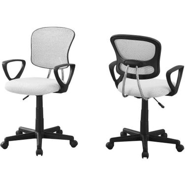 Homeroots White Foam Metal Polypropylene Polyester Office Chair