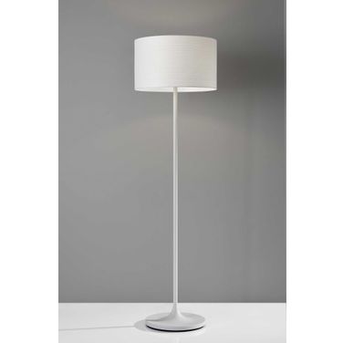 Homeroots White Metal Floor Lamp 372791