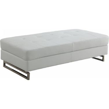 Homeroots White Ottoman