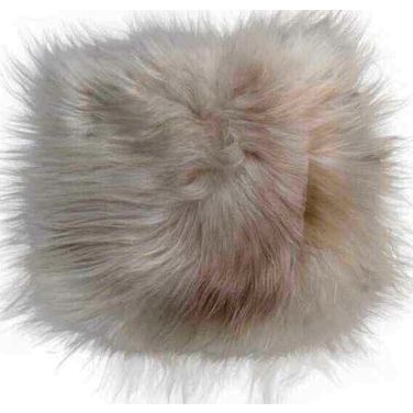 Homeroots White Sheepskin Square Chair Pad