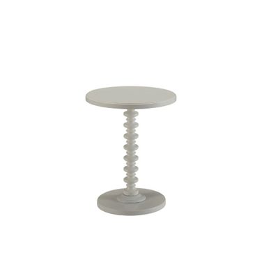 Homeroots White Solid Wood Leg Side Table 286294