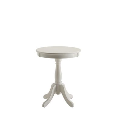 Homeroots White Solid Wood Leg Side Table 286298