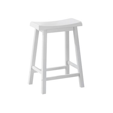 Homeroots White Solid Wood Mdf Barstool 332649