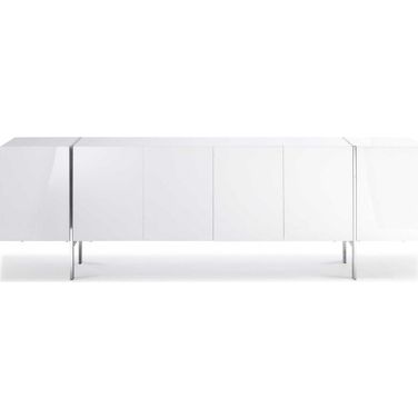Homeroots White Stainless Steel Buffet 370757