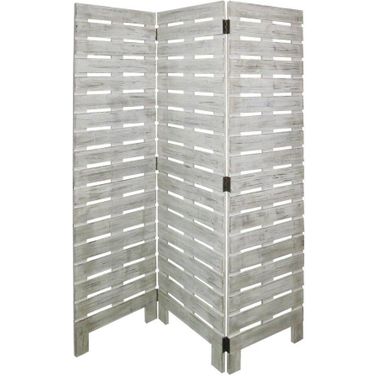 Homeroots White Wood Garden Screen