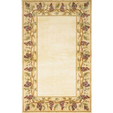 Homeroots Wool Ivory Area Rug 350627