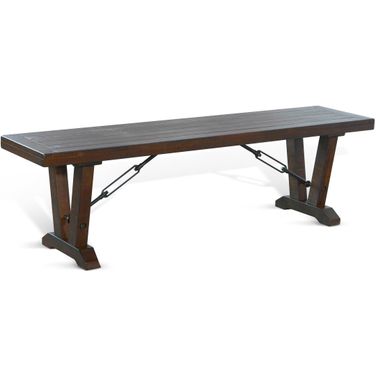 Homestead Bench With Turn Buckles In Dark Brown