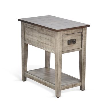 Homestead Hills Chair Side Table In Grey