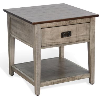 Homestead Hills End Table In Grey