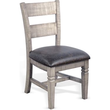 Homestead Hills Ladderback Dining Chair Set of 2 In Tobacco and Grey