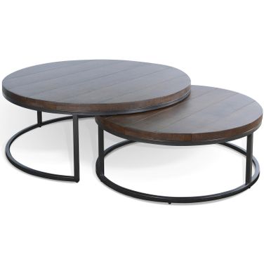 Homestead Nesting Table Set In Dark Brown