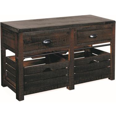 Homestead Sofa Media Table In Dark Brown