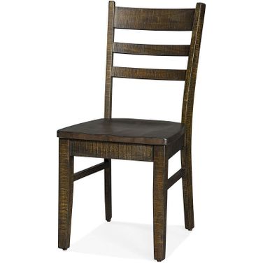Homestead Ladderback Chair with Wood Seat Set of 2 In Tobacco