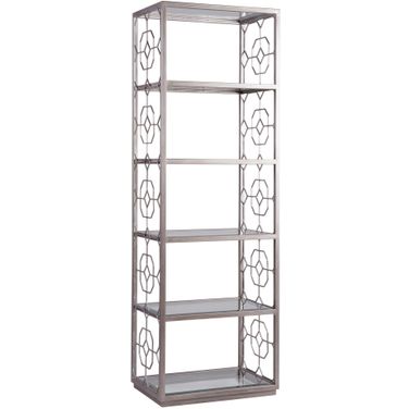 Metal Designs Honeycomb Slim Etagere In Argento