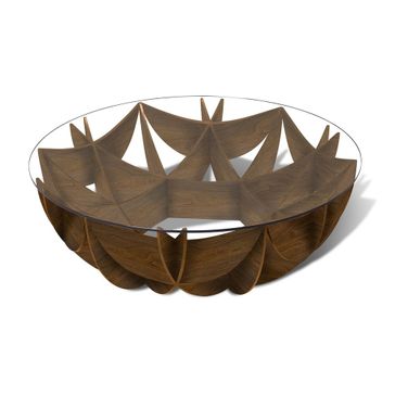 Honeycomb Cocktail Table In Walnut