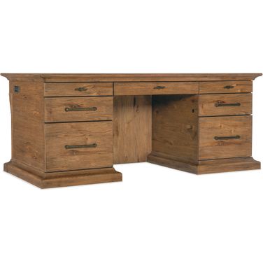 Hooker Furniture Big Sky Executive Desk In Medium Wood