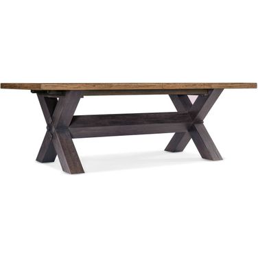 Hooker Furniture Big Sky Trestle Dining Table In Medium Wood