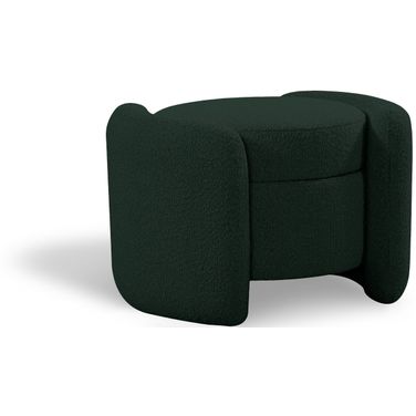 Horizon Boucle Fabric Ottoman In Green