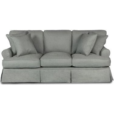 Horizon Gray T-Cushion Slipcovered Sofa