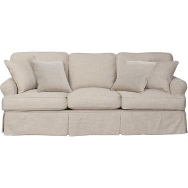Horizon Linen T-Cushion Slipcovered Sofa