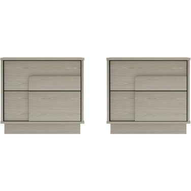 Horizon Nightstand Set of 2 In Whitewashed Oak