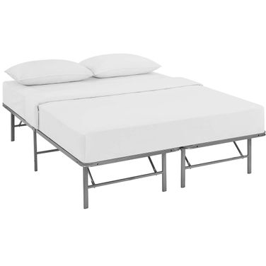 Horizon Queen Stainless Steel Bed Frame In Silver