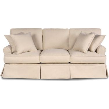 Horizon Tan T-Cushion Slipcovered Sofa