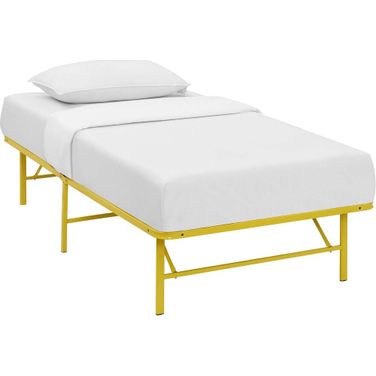 Horizon Twin Stainless Steel Bed Frame In Yellow