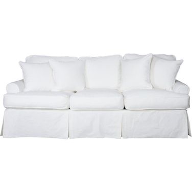 Horizon Warm White T-Cushion Slipcovered Sofa